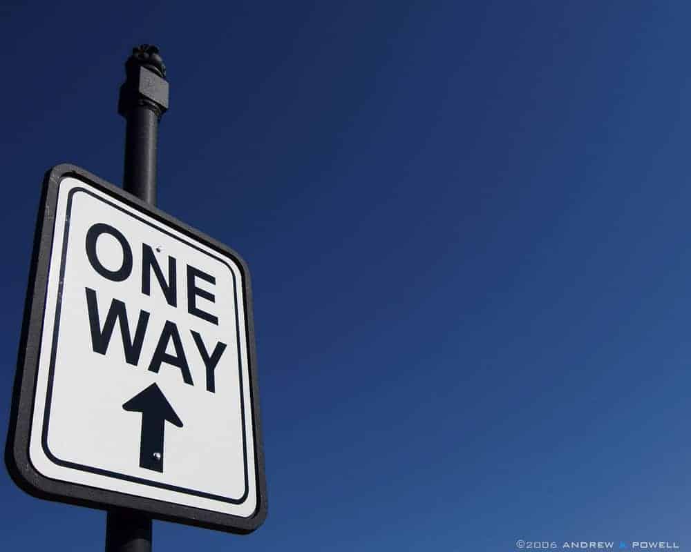 one way sign