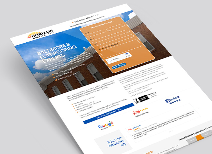 landing page